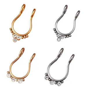 Clip on Septum Nose Ring No Piercing Jewelry Faux Septumring Fake Edgy Unique Style Lightweight Comfortable Easy to Wear