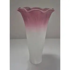 13455 Burgundy and White Frit Lilly shades