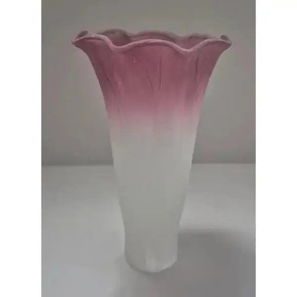 13455 Burgundy and White Frit Lilly shades