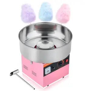 【Summervibes】VEVOR Cotton Candy Machine Commercial,  1000W Electric Candy Floss Maker, Easy Use with 15 inch Stainless Steel Bowl and Sugar Scoop, Makes Hard Candy for Home Kids Birthday, Family Party, Pink