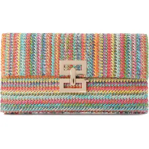 Straw Clutch Purse for Women Beach Woven Bag Envelope Evening Clutch Straw Handbag