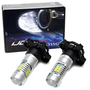 iJDMTOY Xenon White Error Free 21-SMD PY24W 5200s LED Bulbs For BMW Front Turn Signal Lights, For BMW E90/E92 3 Series, F10/F07 5 Series, E83/F25 X3 E70 X5 E71 X6 Z4, etc