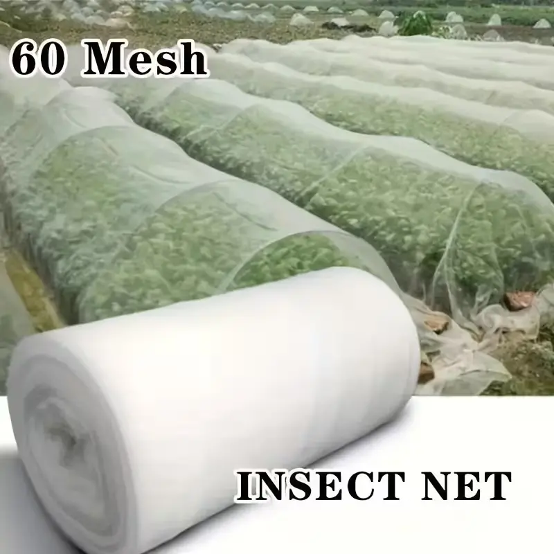 1 Pack 60 Mesh Transparent Pe Insect Mesh, Garden Protection, Plant Cover for Vegetables, Flowers, Fruit Care, Greenhouse Pest Control