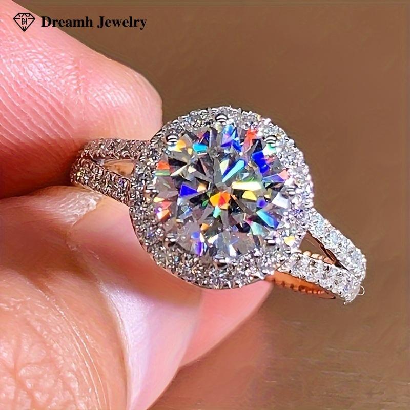 2 Carat 925 Sterling Silver Moissanite Ring