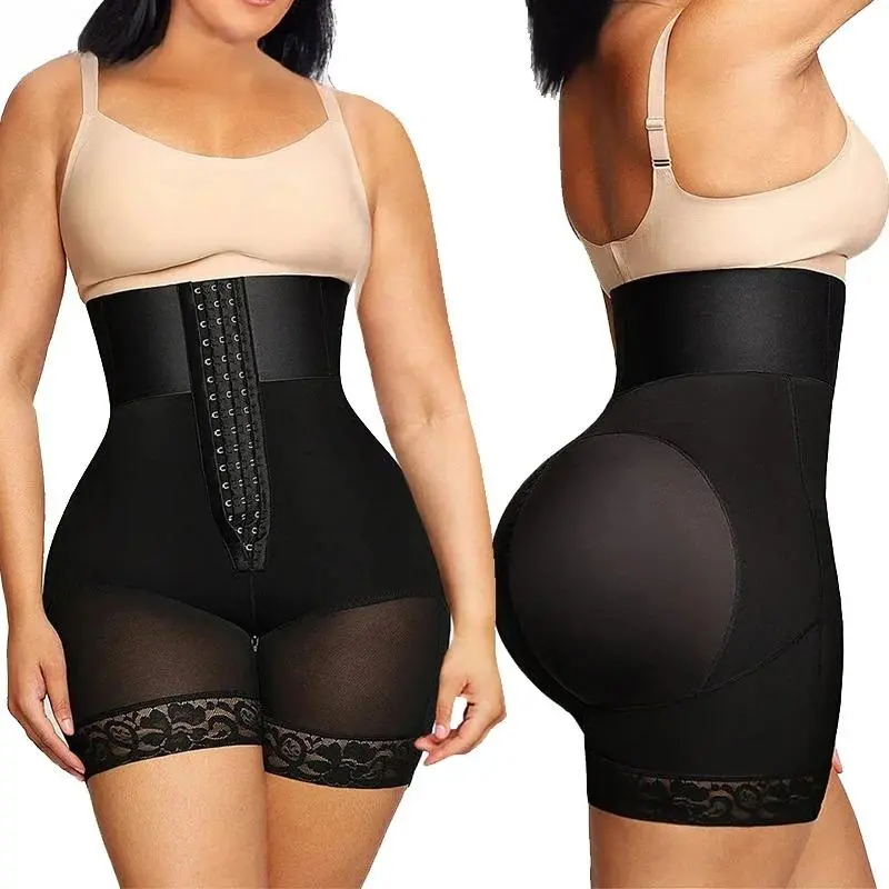 Women's High Waist Shapewear Shorts, Pull-on Polyester Mix Boy Short for Tummy Control and Butt Lifting Compression