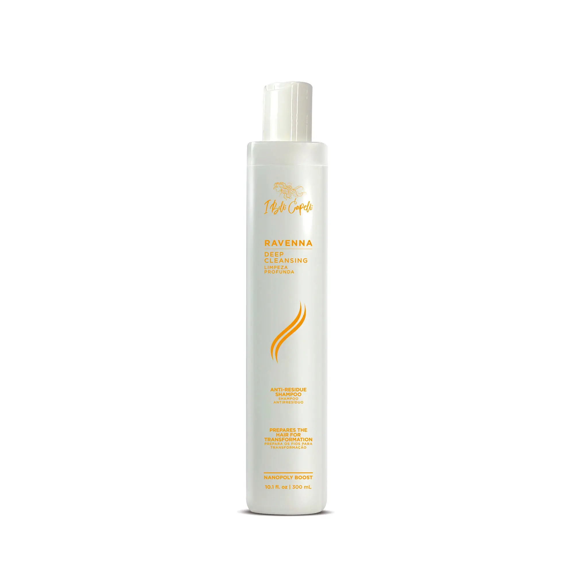 I Belli Capelli Natural Deep Cleansing Anti-Residue Liquid Shampoo - Shine-Boosting, Hydrating Formula for Dry Hair, 300ml/10.1 fl.oz, Paraben Free, Haircare, Cleanser, Moisture, Wavy