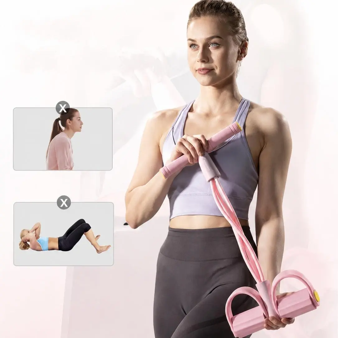 Multifunction Pedal Resistance Band - Elastic Pull Rope for Home Gym Full-Body Workout, Sit-Up, Abdominal Training