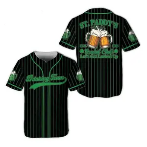 St. Patrick's Day Baseball Jersey, Funny Drinking Team Shirt, St Paddy's Social Club Outfit, Funny Irish Beer Party Men Women