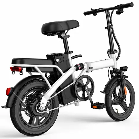 DEYUAN Folding Electric Bike for Adults, 20MPH, 25+ Miles Range, 576Wh Removable Battery, 14" Compact E-Bike, Lightweight Portable Commuter Bike, UL2849 Certified