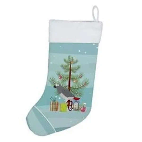 Unisex African Grey Parrot Christmas Stocking (18 x 13.5 in, 0.4 lbs) - 100% Polyester Suede, Adult Festive Home Decor, Holiday Gift