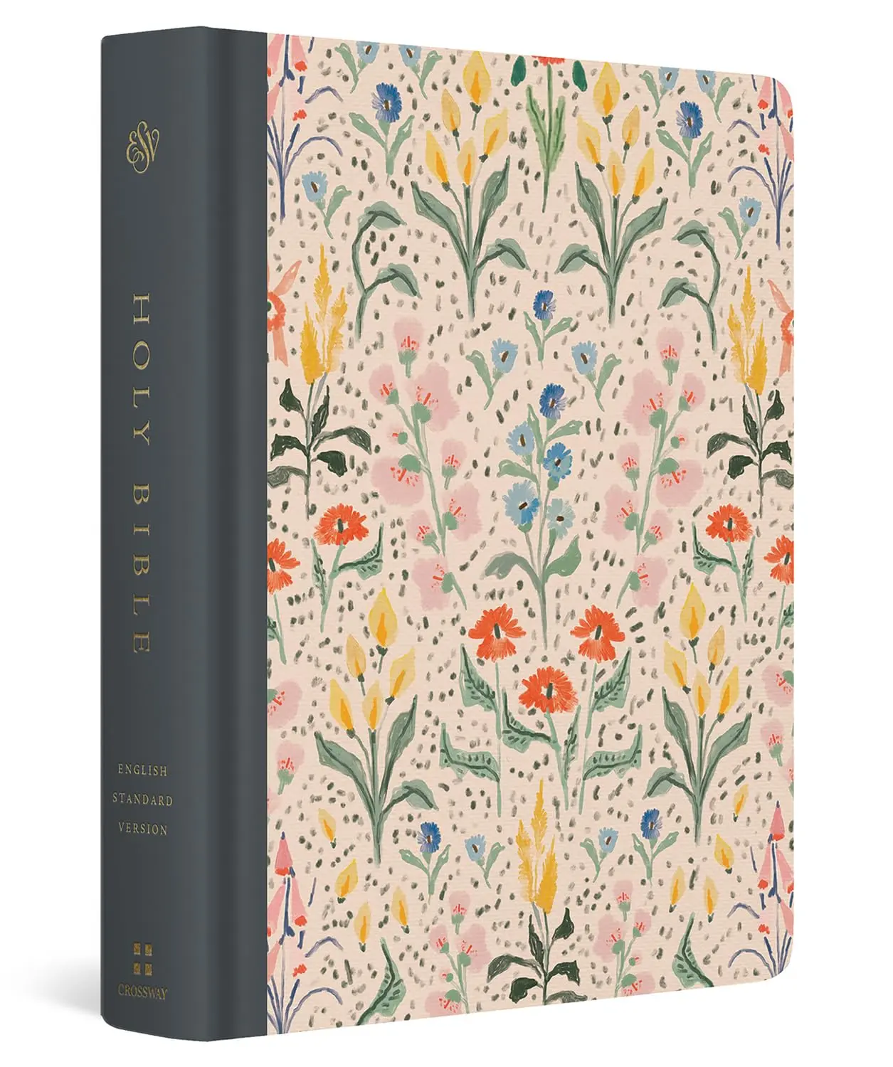 ESV Single Column Journaling Bible - Artist Series (Official Publisher Cloth-over-Board Hardcover, Lulie Wallace In Bloom, Unabridged Authentic Translation English Standard Version Holy Bible)