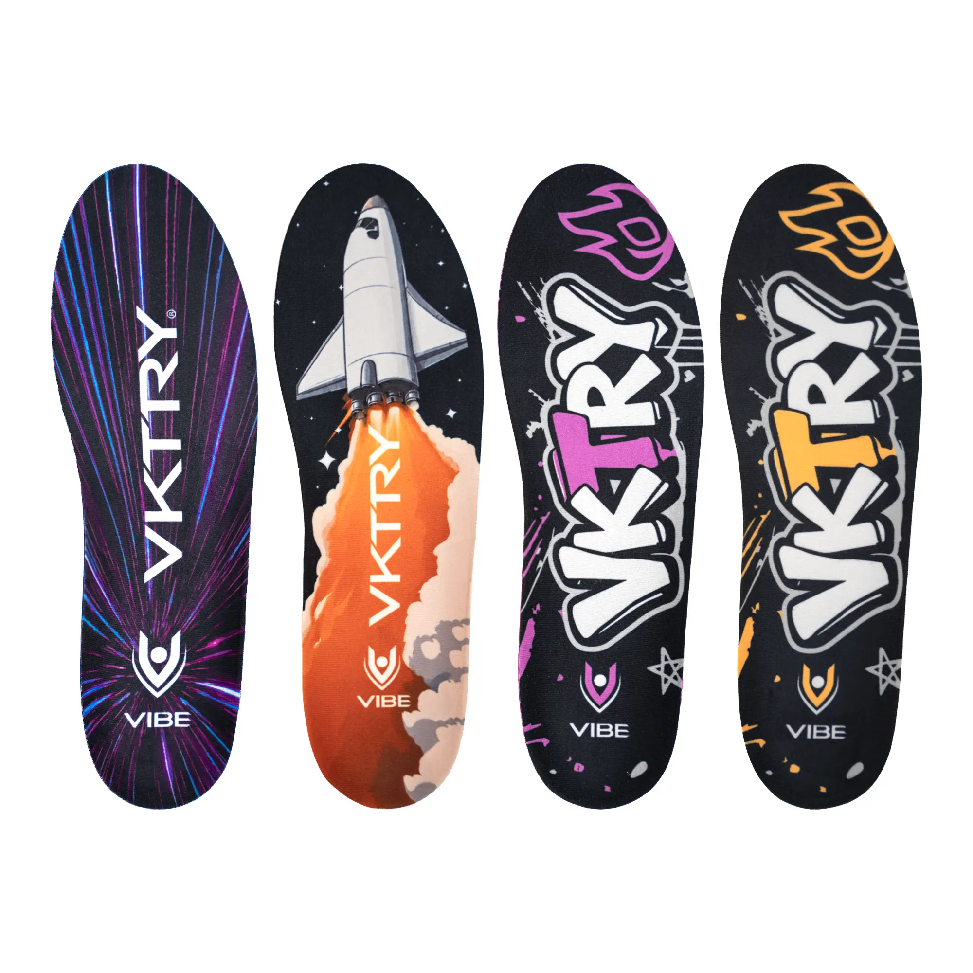 VKTRY VIBE Carbon Fiber Insoles for Men & Women, Everyday Sneaker Insoles