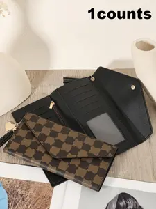 Women's Fashionable PU Leather Zipper Wallet, Tassel Decor Multi-functional Wallet, Elegant Wallet for Outdoor, Travel and Back to School