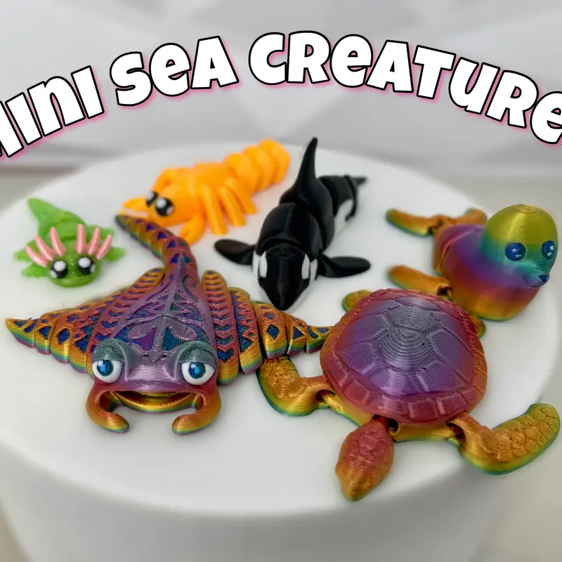 Mystery Sea creature 6 pack | 3d Printed