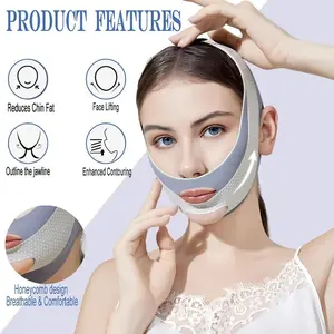 V Line Face Mask, Breathable Light Face Lifting Mask, Double Chin Lift Mask, Sleep Face Skin Mask, Facial Beauty Product for Day and Night, Face Lifting Device