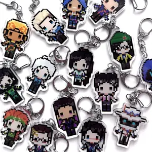 Valorant Pixel Art Keychain - Jett Sage Killjoy Viper & More Clear Acrylic D Hook Clasp 2 Inches Tall Collectible Fan Art Charms
