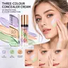 Three-Color Protective Isolation Cream with SPF 50 Coverage, Brightening & Oil-Control Moisturizer for Color Correction, Waterproof & Sweatproof Makeup Base