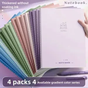 B5 Thickened Stitching Notebook, 4 Counts/setColorful Cover Spiral Notebook,Stationery Suppliesfor Home School Office