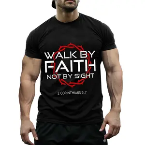 100% Cotton Jesus Faith Graphic Tee Soft Breathable Christian Shirt Daily Wear for Women Men Casual Church Outfit