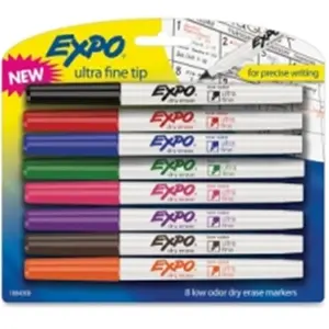212 MAIN Low Odor Marker, Sanford SAN Marker-Expo Ultra Fin-Ast, Erase Quick, Precise Tip, Vivid Colors for Scrapbooking & Stamping DIY Projects