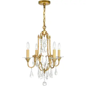 CWI Lighting Electra 4 Light 17 inch Oxidized Bronze Up Chandelier Ceiling Light 9836P17-4-125
