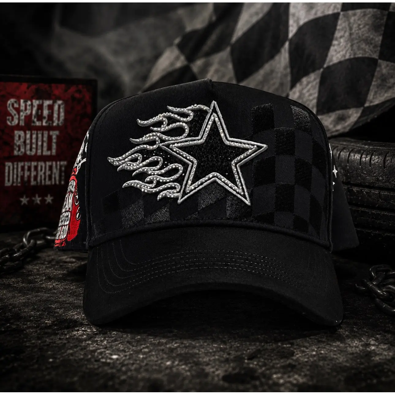 Blessed Gorra Basic Hat, Fashion Clothes Accessory with Racer Look