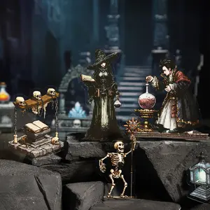 80 Sheets Dark Gothic Scene Sticker Pack with Witch, Castle, Armour Patterns, Vintage Style, PET Waterproof Material, Self Adhesive, DIY Journal Decoration Scrapbook Material Sticker Pack