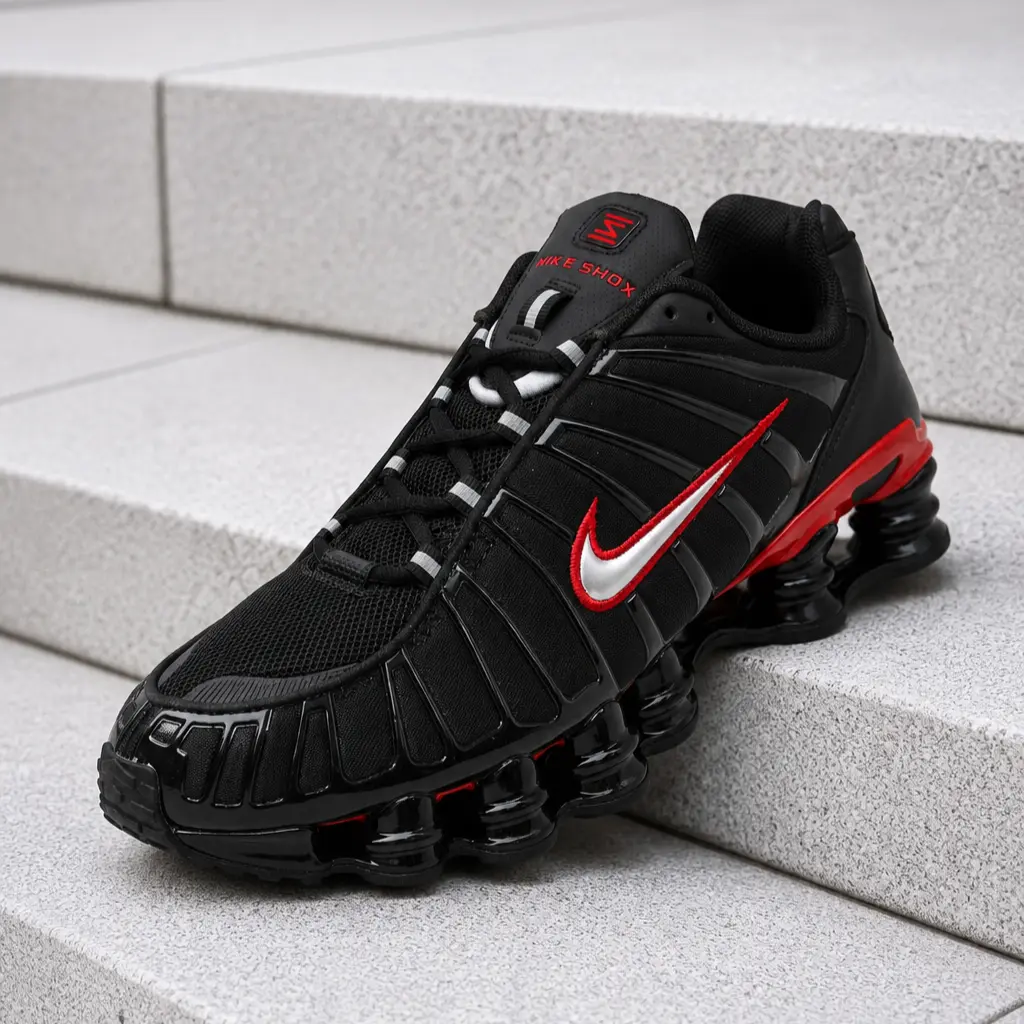 Nike Shox TL Black University Red CN0151-003 Men's Fashion Sneaker New Nike Shox TL Black University Red CN0151-003 Men's Fashion Sneaker New
