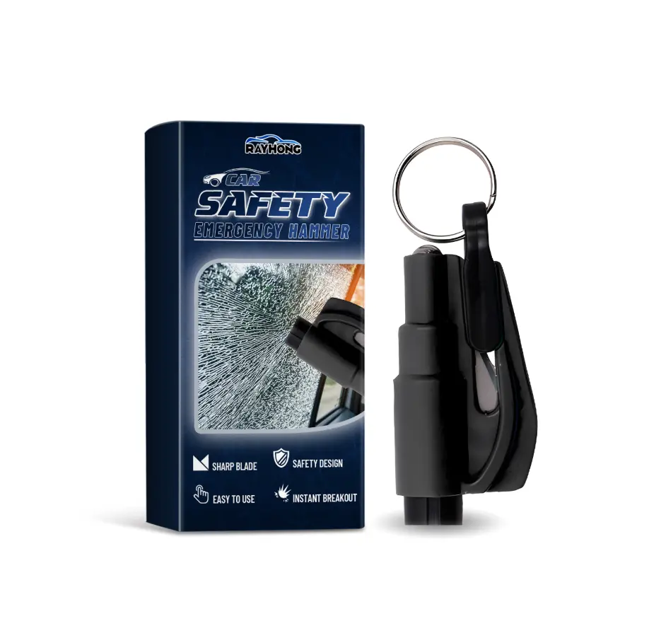 Rayhong Car Emergency Hammer, Car Glass Car Window Breaking Tool Mini Convenient Emergency Car Escape Hammer