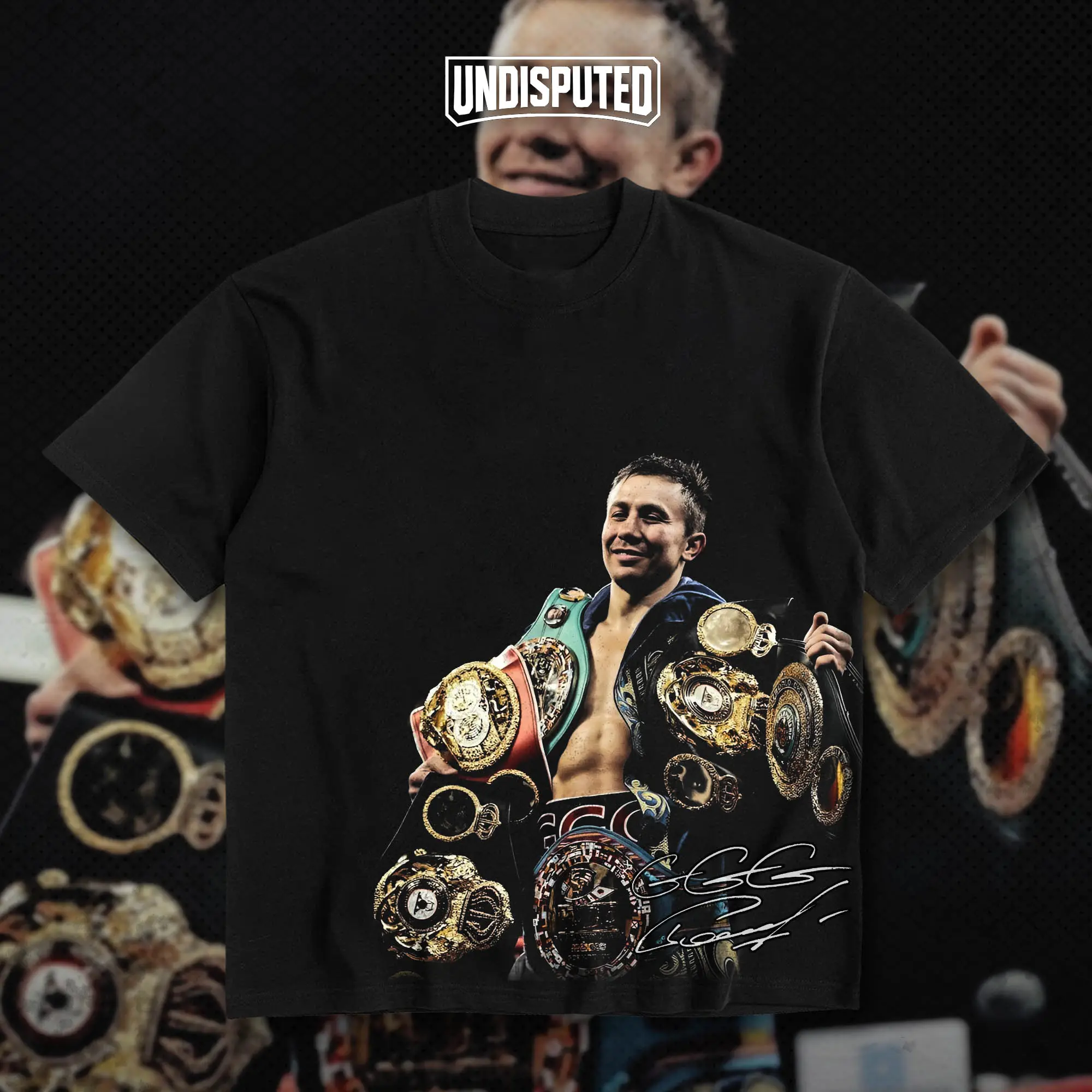 UNDISPUTED Gennady "GGG" Golovkin Undisputed Champion Heavy Cotton T-shirt Triple G Boxing Fight Night Shirt Fan Apparel Gift For Boxing Fan Menswear Breathable Print