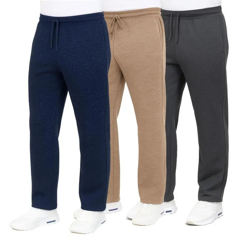 3-Pack Men's Classic Heavyweight Fleece Sweatpants with Open Bottom (S-3XL) 3-Pack Men's Classic Heavyweight Fleece Sweatpants with Open Bottom (S-3XL)