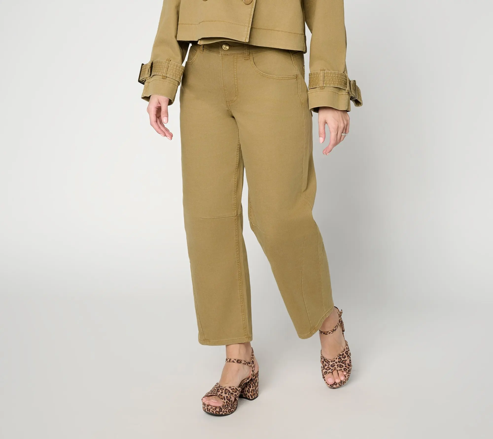 Carla Rockmore Collection Regular Barrel Leg Jeans- Color
