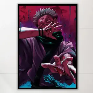 Jujutsu Kaisen Poster, Jujutsu Kaisen Manga Art, Anime Wall Poster, JJK Posters, Minimalist Painting Gallery Colorful Art Room Decor - Satoru Gojo, Yuji Itadori, Megumi Fushiguro Decoration Photo Artistic Print