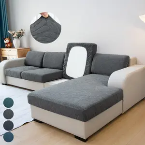Knitted Leaf Pattern Sofa Cushion Cover, Soft Non-Slip Couch Pad, L-Shaped Sofa, Multiple Colors Available, Easy Installation, Durable, Elastic Sofa Slipcover, Stretch Sofa Cover