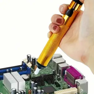 High-temperature Resistant Desoldering Pump, Aluminum Alloy Solder Sucker with Nozzle, Professional Electronic Circuit Board Soldering Removal Tool