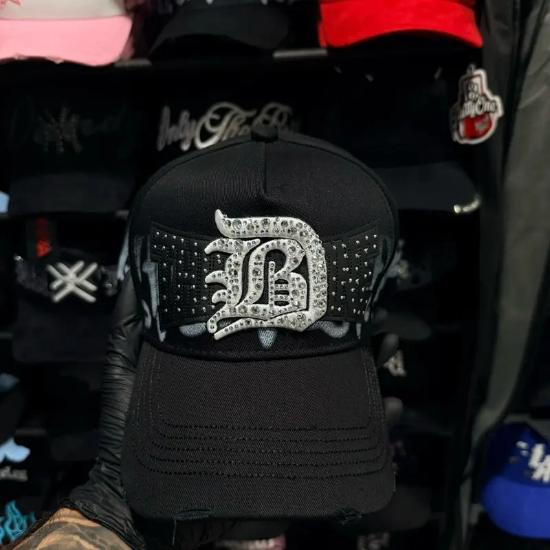 Crystal-Embellished Boxing Cap