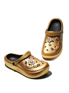Women's Lightweight Breathable EVA Sandals, Breathable Slippers, with Butterfly Chain Details, Perfect for Beach and Outdoor Wear, All Seasons Comfort, Footwear