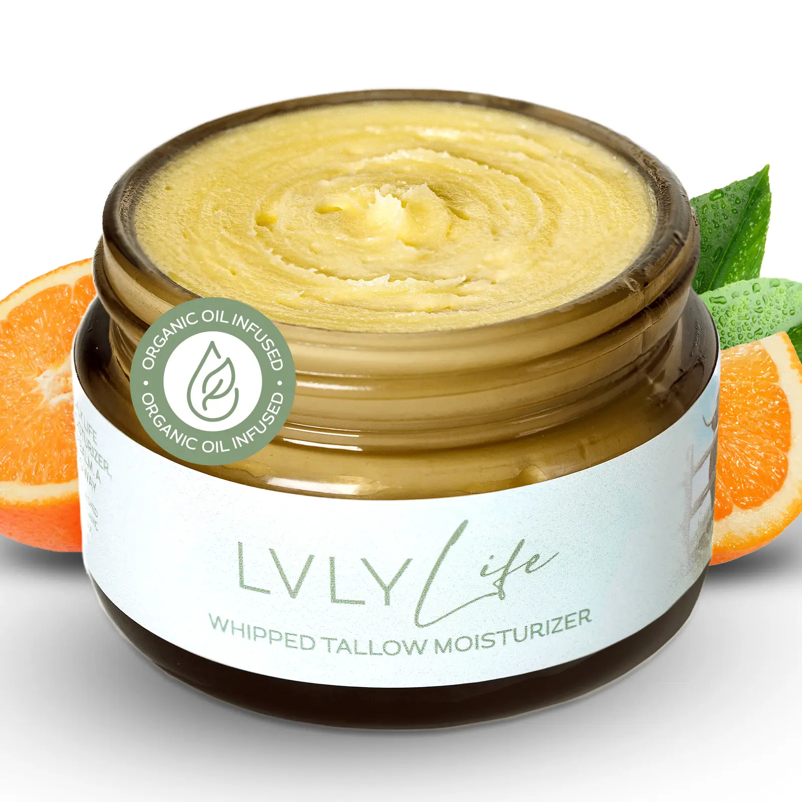 Whipped Beef Tallow Face Moisturizer - Grass Fed Grass Finished Beef- All Organic Ingredients - Natural, Hydrating Balm for Face + Body - Nourish and Soothe Sensitive Skin, 2 oz