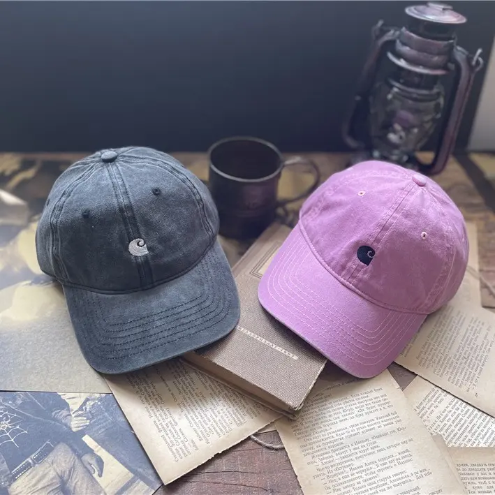 Carhartt Hat Washed Vintage Soft Crown Baseball Cap, Small C Logo Embroidered Distressed Dad Hat, Outdoor Casual Sun Visor Hat for Men Women Summer