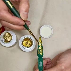 Solid 3D Gold & Champagne Gold for Nail Design