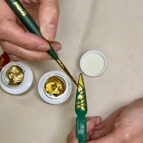 Solid 3D Gold & Champagne Gold for Nail Design