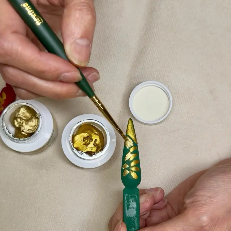 Solid 3D Gold & Champagne Gold for Nail Design