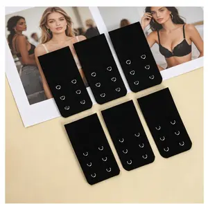 Adjustable Bra Extension Buckle - Soft Comfortable Strap Extender, No Digging Bra Band Extender for Looser Fit, 2 Hooks Bra Extender for Women's Underwear push
