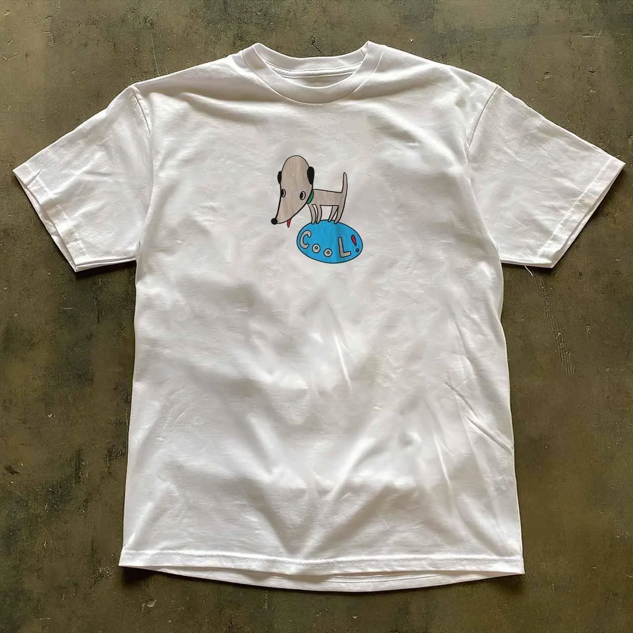 Comfort Colors Cute Dog Graphic T-Shirt, Cool Puppy Cartoon Tee, Minimalist Unisex Shirt