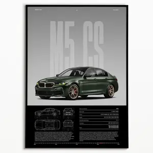 BMW M5 CS Print, Car Print , Product without frame