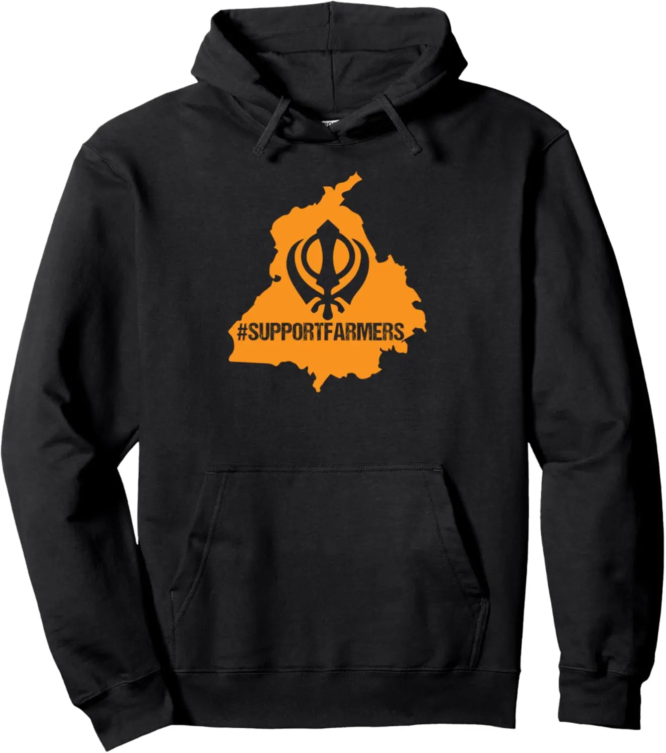 Sikh Khanda Support Farmers No Farmers No Food Pullover Hoodie