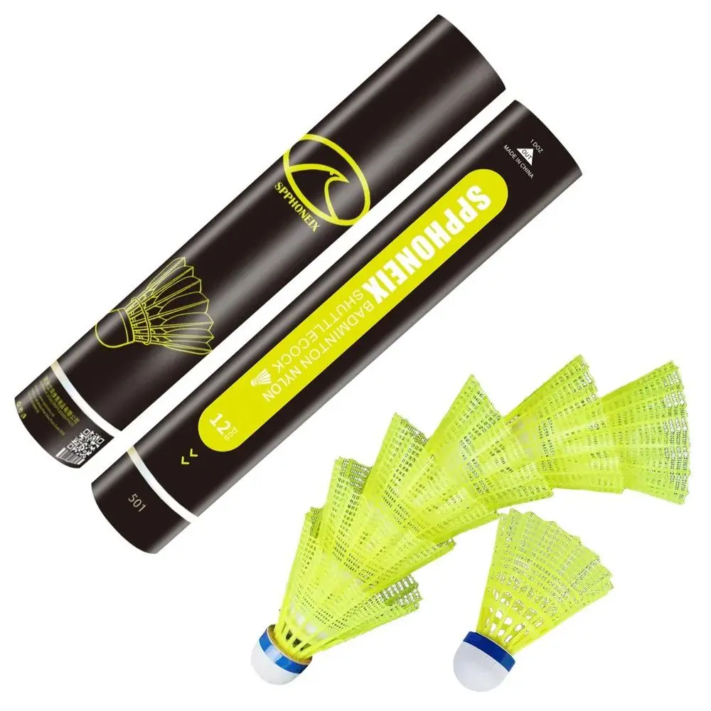 SPPHONEIX 501 BADMINTON SHUTTLECOCKS NYLON (1 DOZ / 12PCS / 1TUBE)