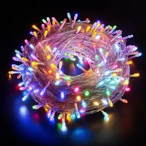 10m 100 LEDs Indoor Outdoor LED Garland Lights Christmas Wedding Holiday Decor Waterproof Bday Fairy Light Warm String Lamp Home Party Decorating
