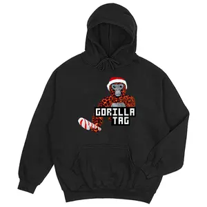 Gorilla Tag Santa Monkey Candy Cane Gorilla Monke Christmas Hoodie Sweater For Kids Men Shirt