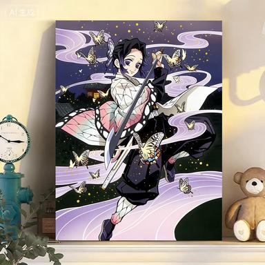 Demon Slayer Anime Hashira All Members Poster, Tanjiro Kamado Decorative Wall Art, Anime Home Decor for Bedroom Living Room, Waterproof Fade-Resistant, Ideal Gift for Anime Fans